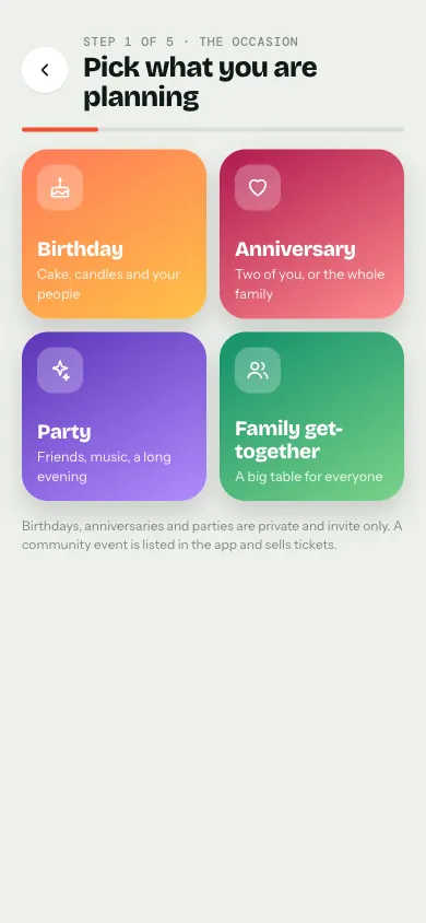 Celebrate screen