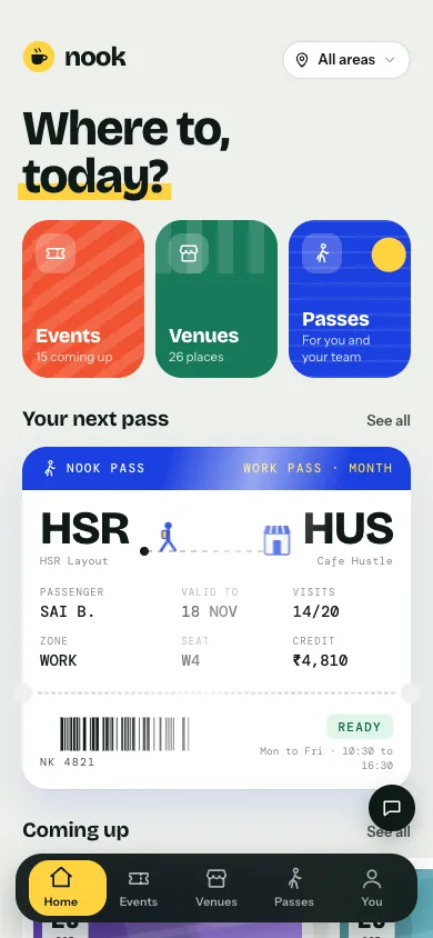 Home screen