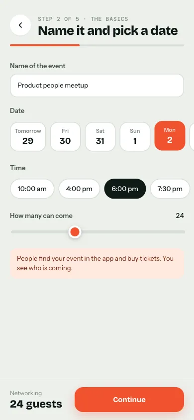 Plan: basics screen