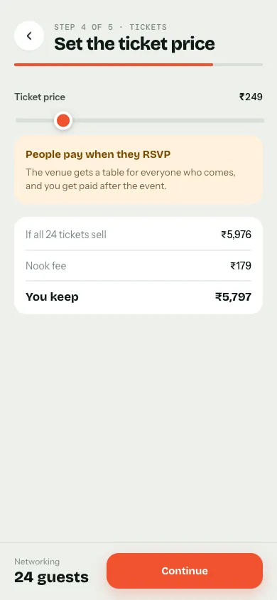 Plan: tickets screen