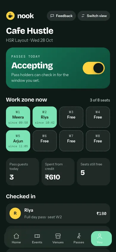 Today screen