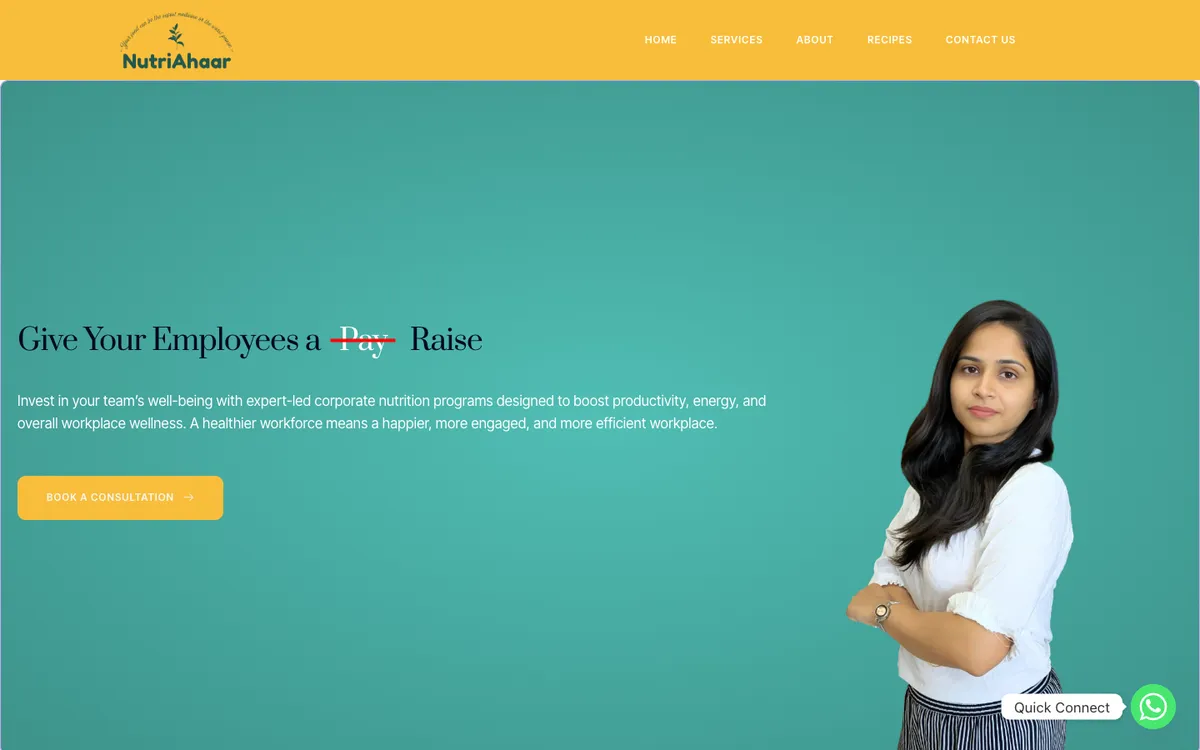 Corporate nutrition page