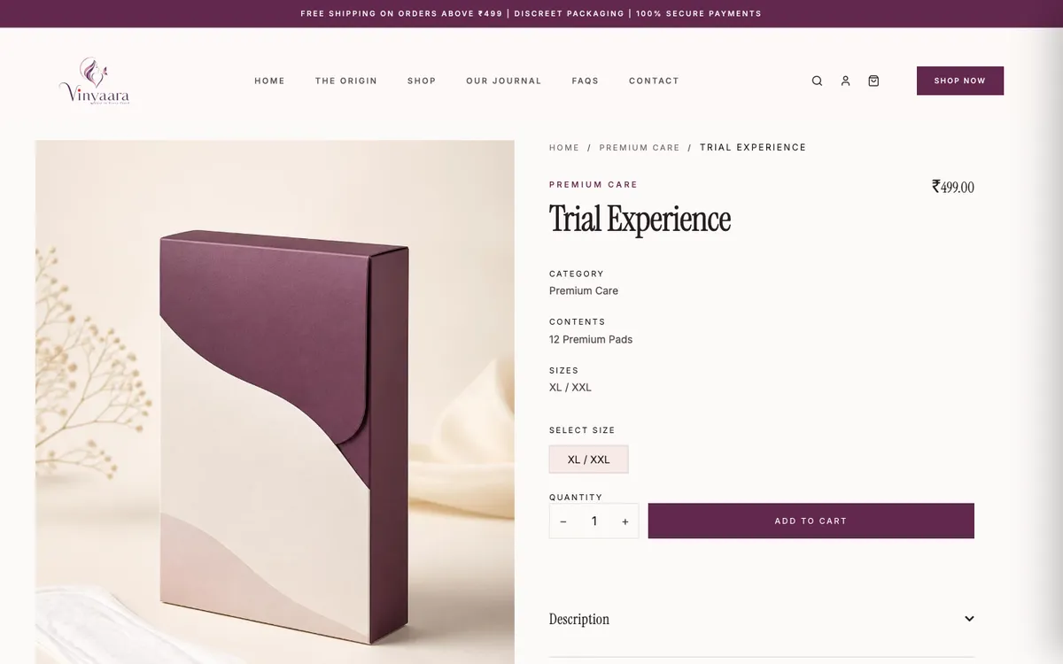 Trial Experience page